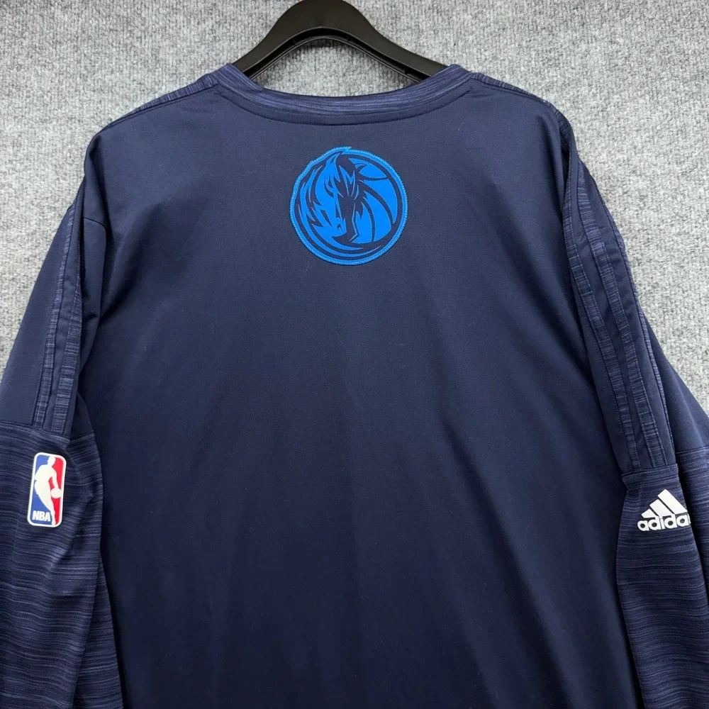 Adidas Dallas Mavericks NBA Shooting Shirt Mens 3XL Navy Blue AI1828 Long Sleeve